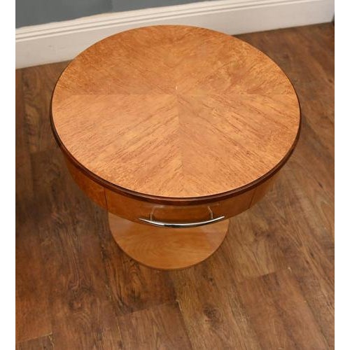 Art Deco Side Tables in Burr Walnut 1930s, Set of 2 For Sale - Image 3 of 9