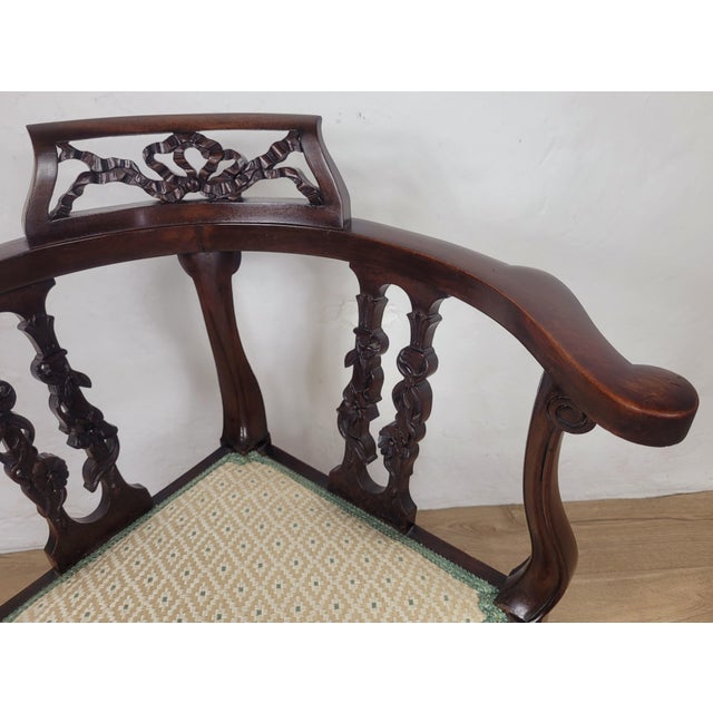 Edwardian Corner Chair, 1910 For Sale - Image 3 of 18