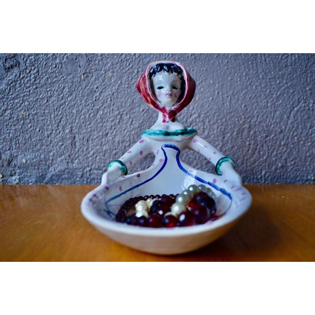 Ceramic Figurative Ring Holder in Glazed Earthenware, 1950s For Sale - Image 7 of 14