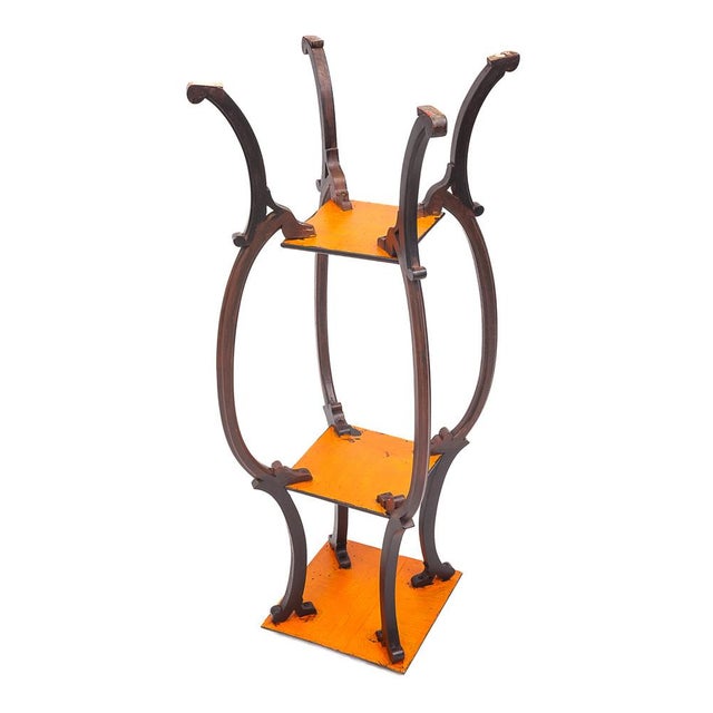 Tan Art Nouveau Pedestal Table, 1890s For Sale - Image 8 of 9