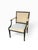 Early 19th Century 1 of 2 Antique Directoire Arm Chair W Nancy Corzine Yellow Upholstery For Sale - Image 5 of 8