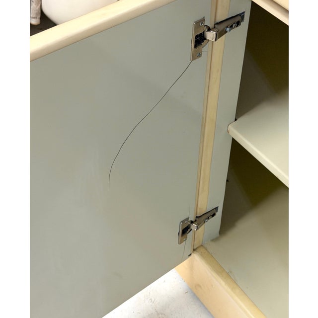 Metal Monumental Karl Springer Goatskin Lacquer Credenza / Sideboard For Sale - Image 7 of 18