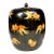 Black Noire Porcelain Ginger Jar - Goldfish Jiaqing Style For Sale