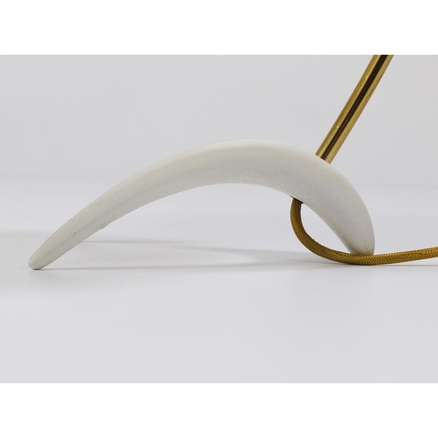 Mid-Century White Brass Table Lamp attributed to Karl-Heinz Kinsky for Cosack, 1950s For Sale - Image 10 of 18