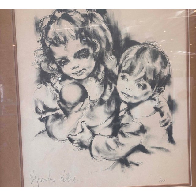 1970s Vintage Signed Hyacinthe Kuller Artwork For Sale - Image 5 of 9
