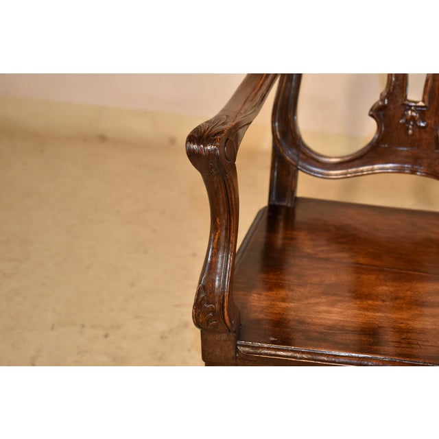 19th Century French Louis XV Oak Settee For Sale - Image 12 of 12