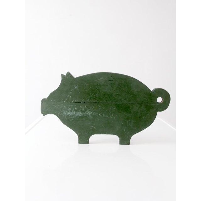 Early 20th Century Antique Primitive Pig Kitchen Board For Sale - Image 5 of 11