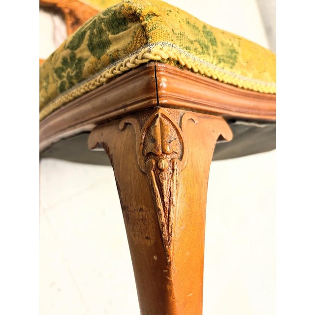 Antique Rococo Revival Salon Chairs — Matching Armchair and Side Chair, Circa 1900 For Sale - Image 11 of 18