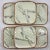 From St. Clément, Luneville and designed by Émile Gallé, a Barbotine square shaped, trompe l’oeil asparagus plate, circa...