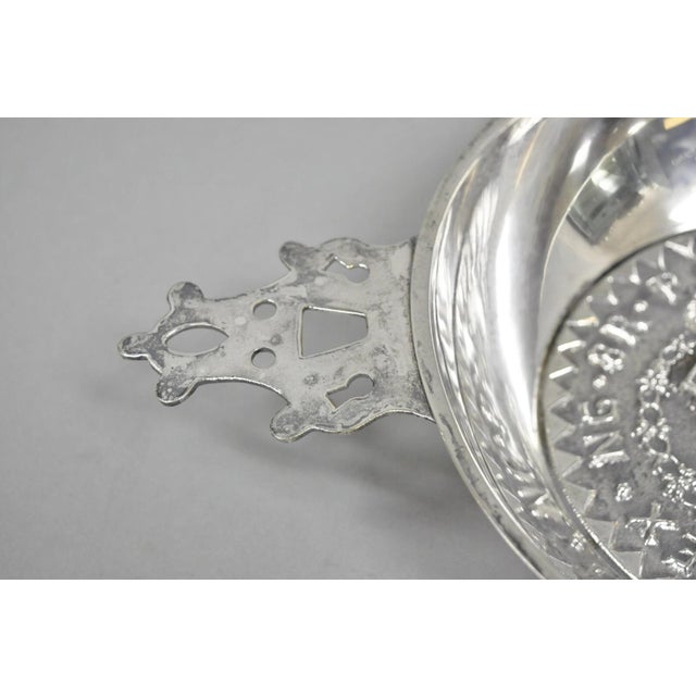 Vintage Spanish Renaissance Silver Plated Coat of Arms Communion Cup Bowl For Sale In Philadelphia - Image 6 of 11