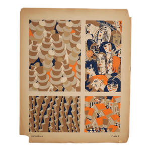 1928 American Botanical Design Pochoir, Inspirations (Book B, Plate 9), André Durenceau