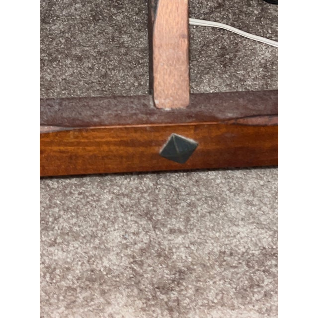 Rustic 1970s Vintage Rustic Live Edge X-Base Side Table With Iron Clavos For Sale - Image 3 of 5