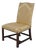 Kittinger Colonial Williamsburg Chippendale Style Damask Upholstered Side Chair For Sale