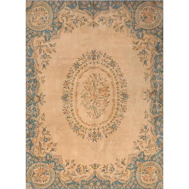 1960s Vintage Handwoven Kerman Area Rug 8'3" X 10'6" For Sale In Dallas - Image 6 of 6