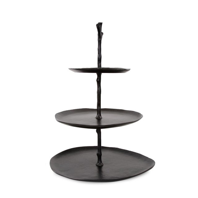 Industrial Zara Three Tiered Contemporary Display Stand For Sale - Image 3 of 10