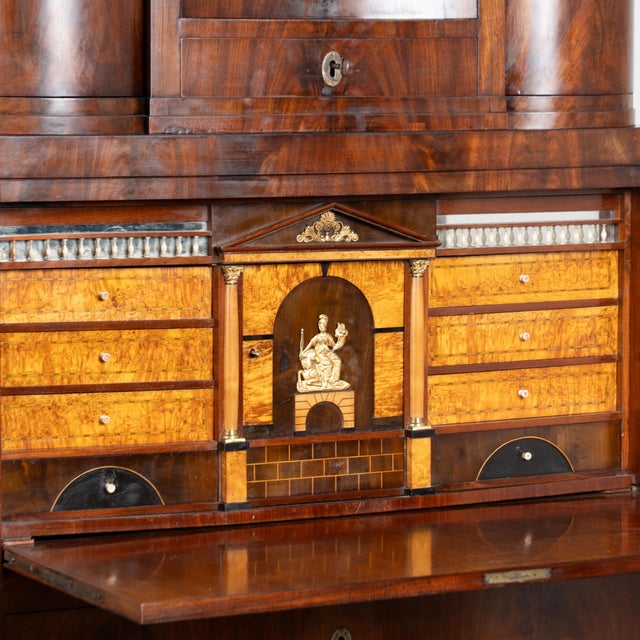 19th Century Danish Mahogany Tall Secretary Bureau For Sale - Image 9 of 13