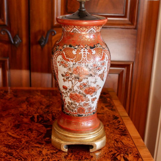 Pair of Antique Japanese Kutani Porcelain Vases Adapted Into Lamps For Sale - Image 13 of 18