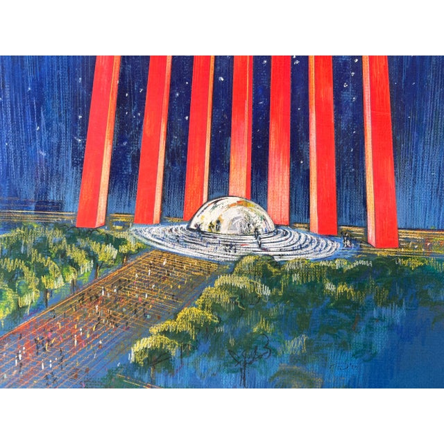 Architectural Drawing, the Great Flag , by Tony Trezza For Sale - Image 4 of 8