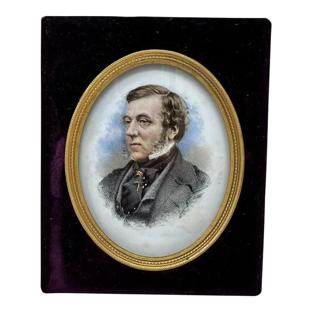 Miniature Portrait Watercolor by Arthur James Melhuish Thomas Nettleship Staley For Sale