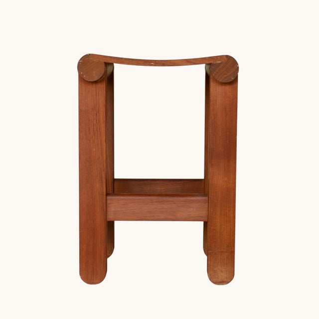 Teak Stool Inspired by Pierre Chapo, USA, 1960s, in Very Good conditions. Designed 1960 to 1969