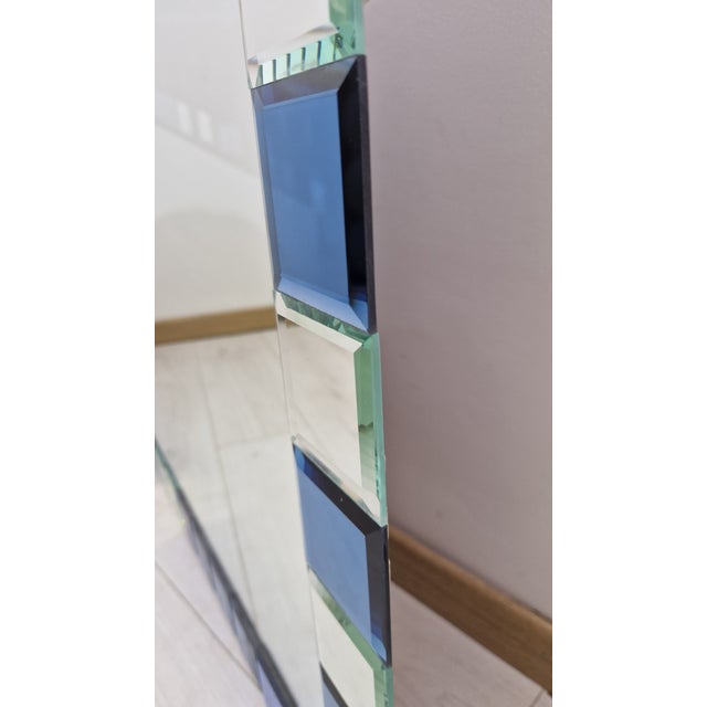 Mirror with Finely Ground 2-Tone Gems, 1990s For Sale - Image 6 of 11