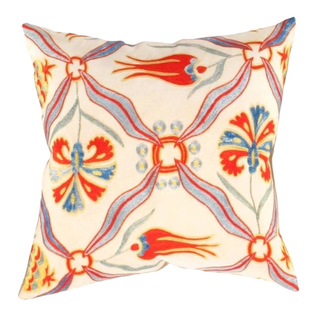 Pasargad DC Turkish Suzani Design Pillow For Sale