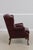 1980s Pennsylvania House Burgundy Leather Wing Chair For Sale - Image 5 of 16