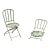 Pair of Vintage François Carré Wrought Iron "Sunburst" Folding Garden Chairs For Sale