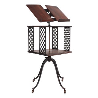 Early 20th Century Victorian Style Library Bookstand With a Revolving Shelf For Sale