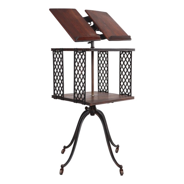 Early 20th Century Victorian Style Library Bookstand With a Revolving Shelf For Sale