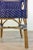 Modern Modern Blue and White Vinyl Bamboo Arm Chair For Sale - Image 3 of 7