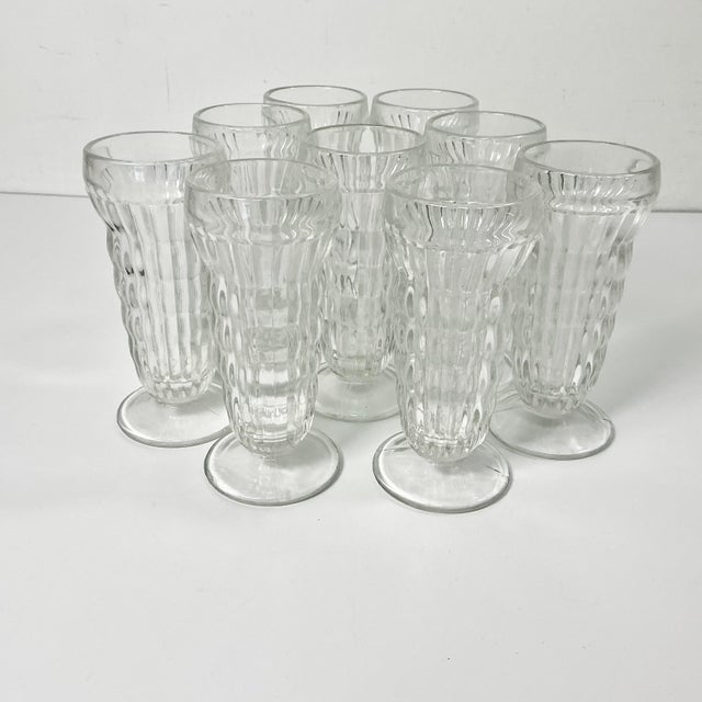 Hollywood Regency 1940s Hollywood Regency Boho Chic Glass Dessert Parfait Cups - Set of 9.. For Sale - Image 3 of 10