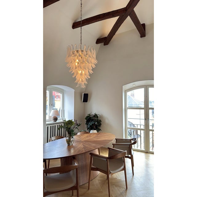 Eclectic White Murano Chandelier For Sale - Image 5 of 15