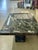 Postmodern Late 20th Century Postmodern Italian Verde Marble Dining Table With Rectangular Slab Top and Block Base For Sale - Image 3 of 12