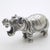 Vintage Italian Handmade Genuine Silver Rare Hippopotamus Figurine Miniature Sculpture, Made in Tuscany For Sale - Image 4 of 11