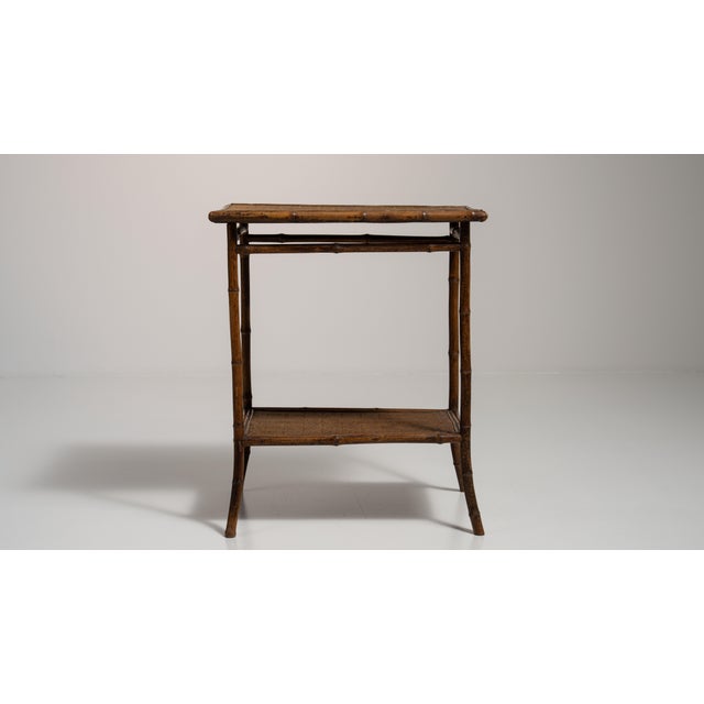 19th Century France Napoleon III Brown Bamboo Side Table For Sale - Image 11 of 13
