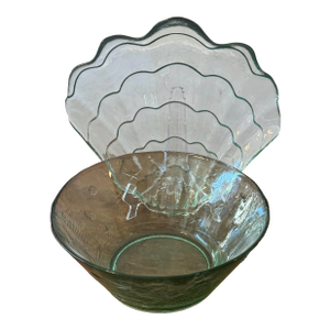 Coastal Seashell Bowl With Shell Serving Tray
