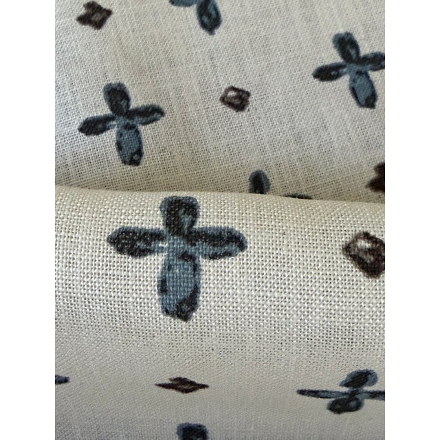 2020s Katie Leede Amun Border 100% Linen Fabric 4 6/8 Yards For Sale - Image 5 of 6