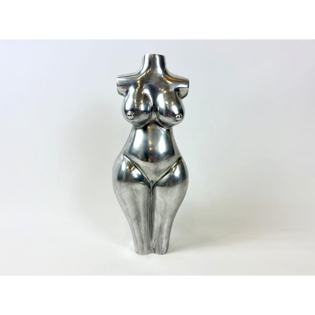 Aluminum Female Torso Sculpture, 1950s, Aluminum For Sale - Image 15 of 15