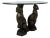 Hollywood Regency Sculptural Bronze Cat Table Base - 19"h For Sale