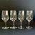 Vintage Etched MWR Monogram Stemmed Glasses - Set of 4 For Sale - Image 4 of 5