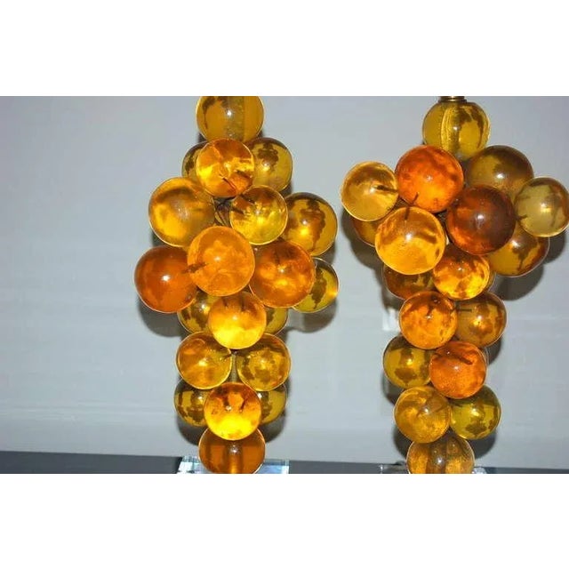Vintage Butterscotch Resin Lamps by Silvano Pantani 1966 For Sale In Atlanta - Image 6 of 9