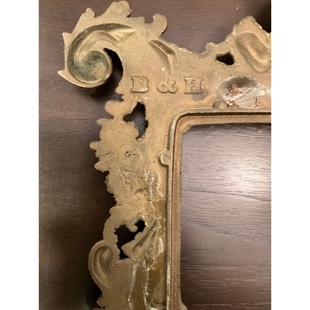 Late 19th Century Late 19th Century Bradley & Hubbard Victorian Pierced Brass Wall Mirror No. 3564 – Ornate American Aesthetic Movement Mirror For Sale - Image 5 of 6