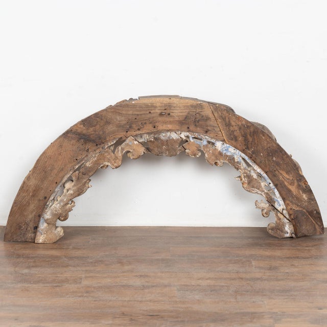 Late 18th Century Original Gilt and Painted Architectural Arch Fragment, Portugal For Sale - Image 11 of 11