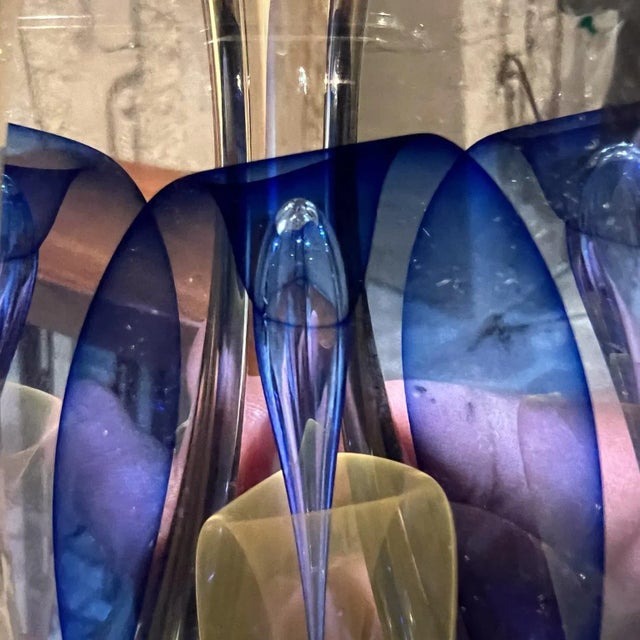 1990s Veiled Glass Art Panel Sculpture Edward Kachurik For Sale - Image 9 of 13