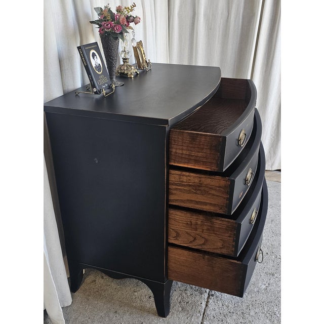 Black Black Vintage Chest of Drawers, Distressed For Sale - Image 8 of 11