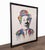 This unique piece features a vibrant, colorful portrait with dynamic splashes and drip effects, creating a lively and...