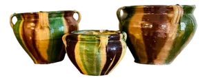 Antique French Terracotta Cachepots or Planters, 19th Century, Set of 3