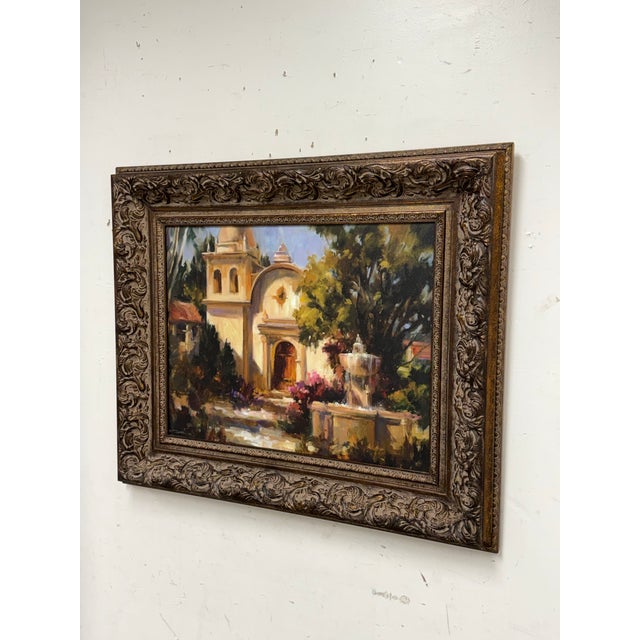 Design Plus Gallery presents Mission San Juan by Betty Carr. The artwork is engaging and a classic of mission style...