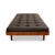 1960s Vintage Mid-Century Modern Teak Daybed in Black Tufted Leather For Sale - Image 5 of 8